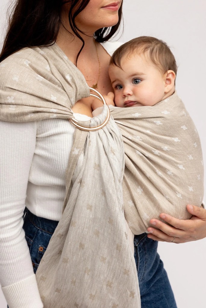 Image of baby in Wildbird Spizella - Linen Sling