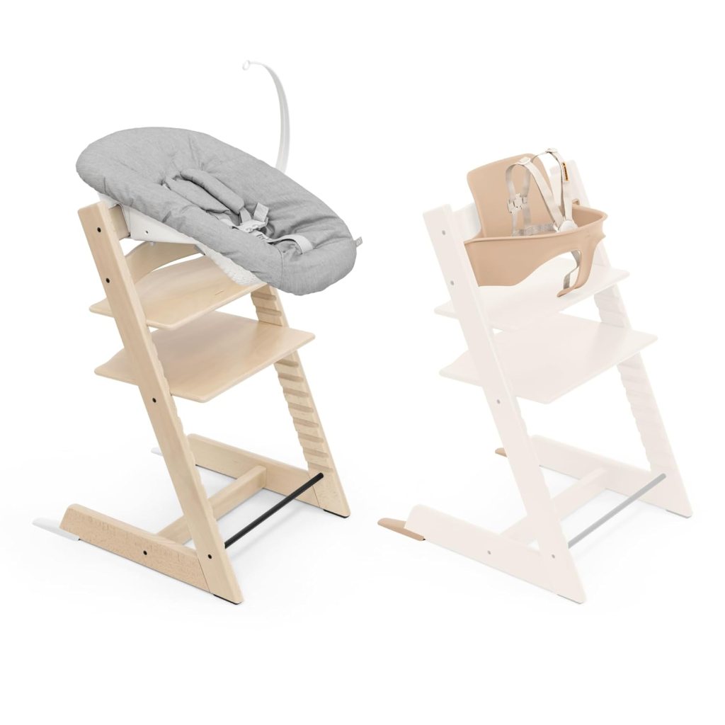 Isolated image of Stokke Tripp Trapp infant seat and baby seat