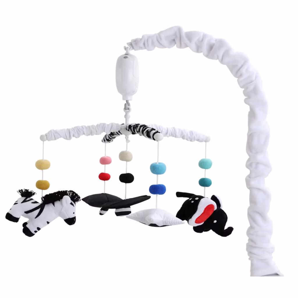 image of modern battery operated crib mobile
