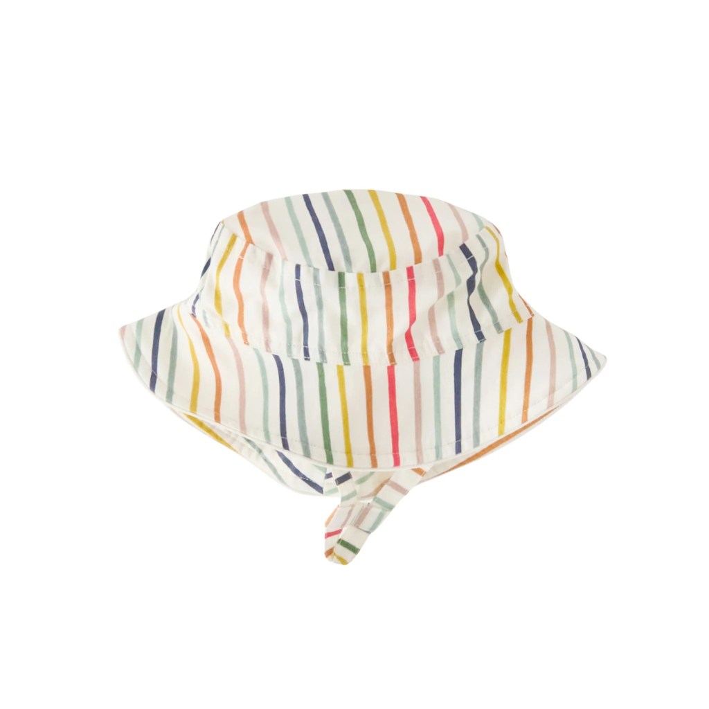 Pehr Bucket Hat in Stripes Away Rainbow