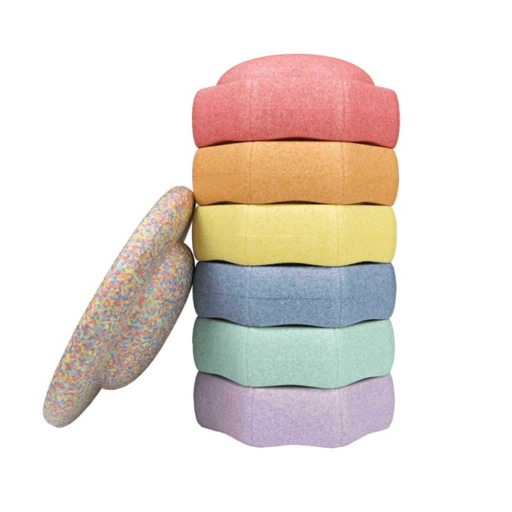 Image of kid's stepping stones and balance board by Nuby brand